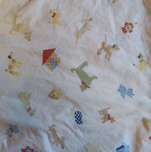 Pottery Barn Kids doggy twin flat bedsheet older design twin flat